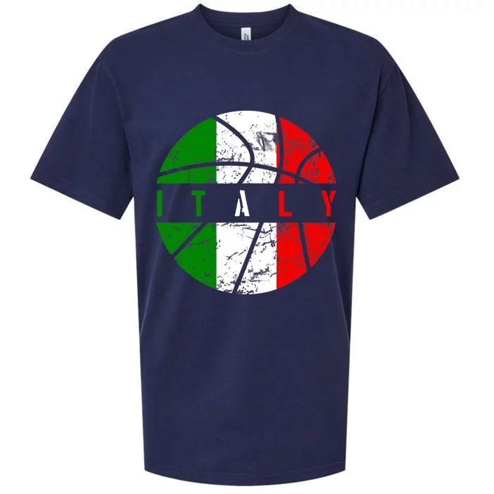 Italy Flag Basketball Italian Team Fan Lover Sueded Cloud Jersey T-Shirt