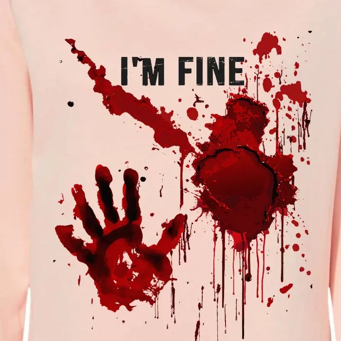 IM Fine Bloody Hand Blood Stained Blood Splatter Halloween Womens California Wash Sweatshirt