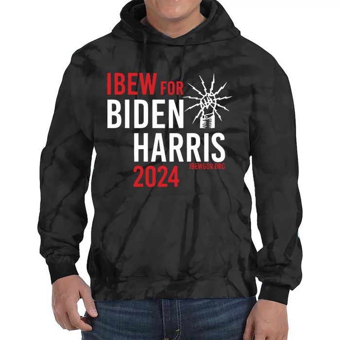 Ibew For Biden Harris 2024 Tie Dye Hoodie