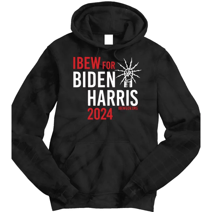 Ibew For Biden Harris 2024 Tie Dye Hoodie