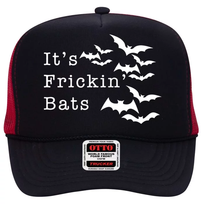 ItS Frickin Bats Halloween High Crown Mesh Trucker Hat