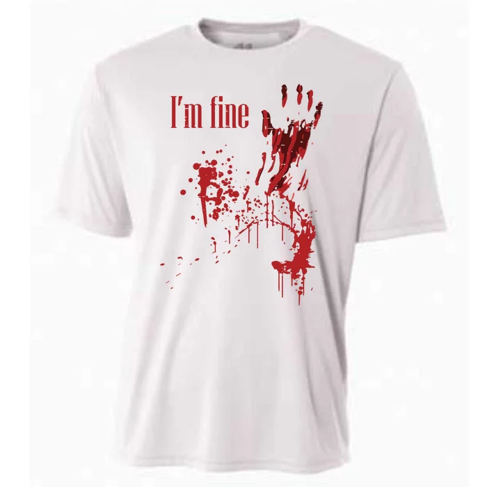 I'm Fine Bloody Halloween Cooling Performance Crew T-Shirt