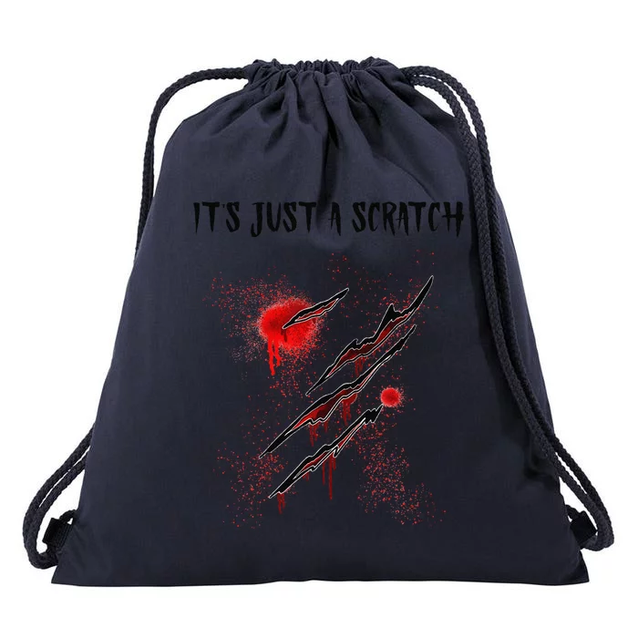 Im Fine Bloody Halloween Zombie Humor Blood Cuts & Wounds Drawstring Bag