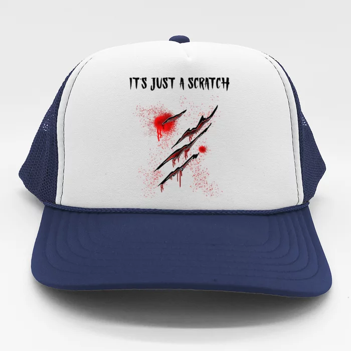 Im Fine Bloody Halloween Zombie Humor Blood Cuts & Wounds Trucker Hat