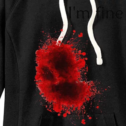 Im Fine Bloody Wound Halloween Gross Costume Women's Fleece Hoodie