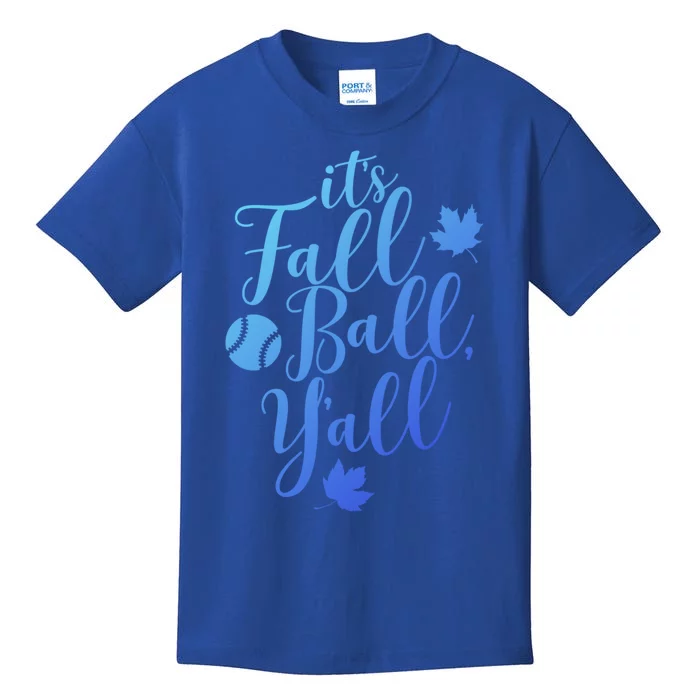 Its Fall Ball Yall Funny Fall Baseball Fall Ball Gift Kids T-Shirt