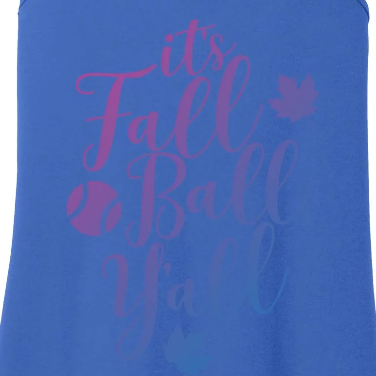 Its Fall Ball Yall Funny Fall Baseball Fall Ball Gift Ladies Essential Tank