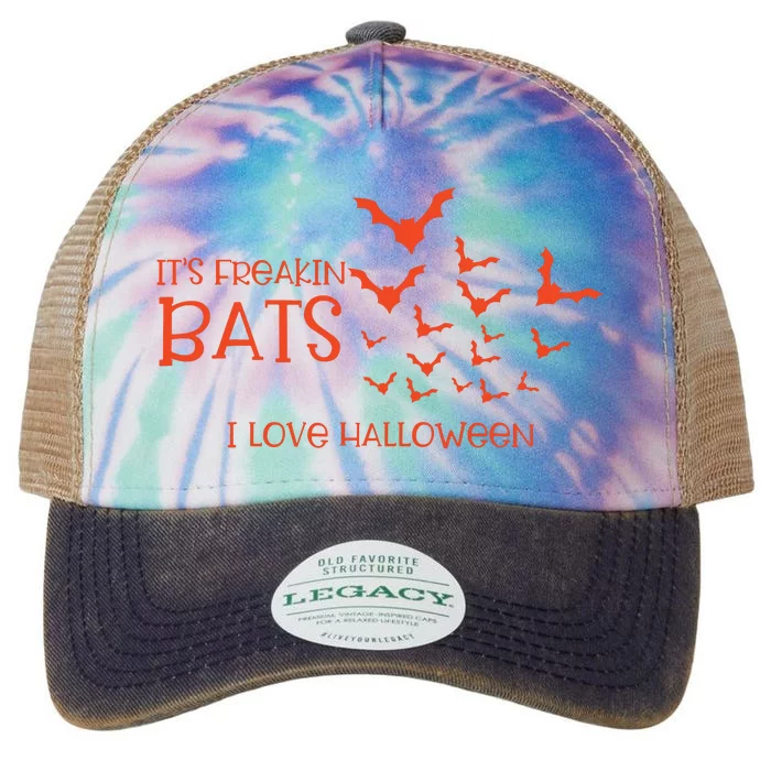 Its Freakin Bats I Love Halloween Funny Legacy Tie Dye Trucker Hat