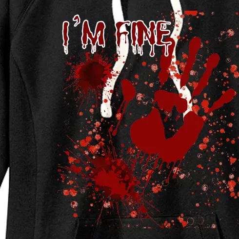 IM Fine Bloody Last Minutes Halloween Blood Women's Fleece Hoodie