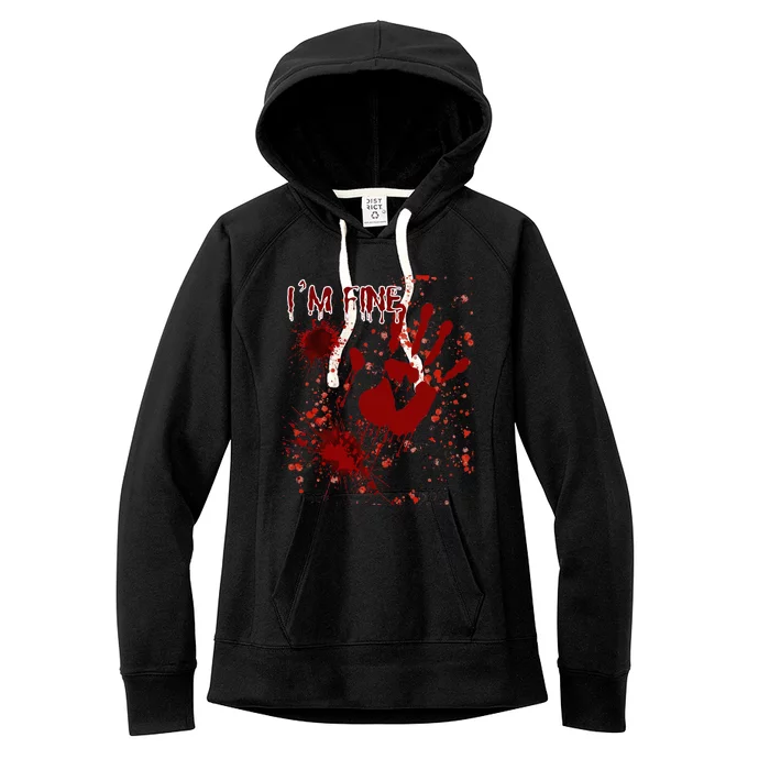 IM Fine Bloody Last Minutes Halloween Blood Women's Fleece Hoodie