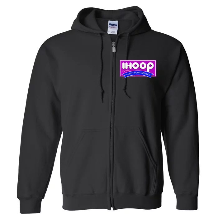 IHoop Funny Basketball Kids Adult Girls Full Zip Hoodie