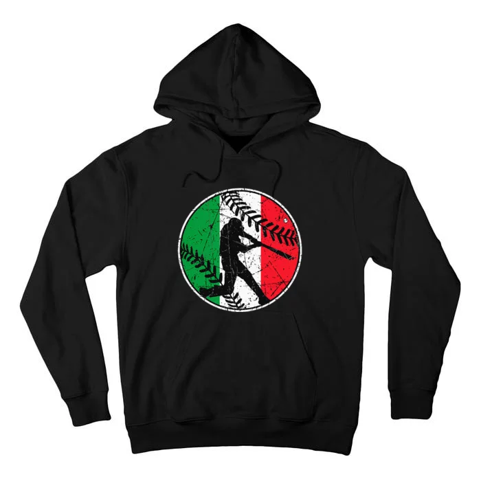 Italian Flag Baseball Hitter Italy Flag Tall Hoodie