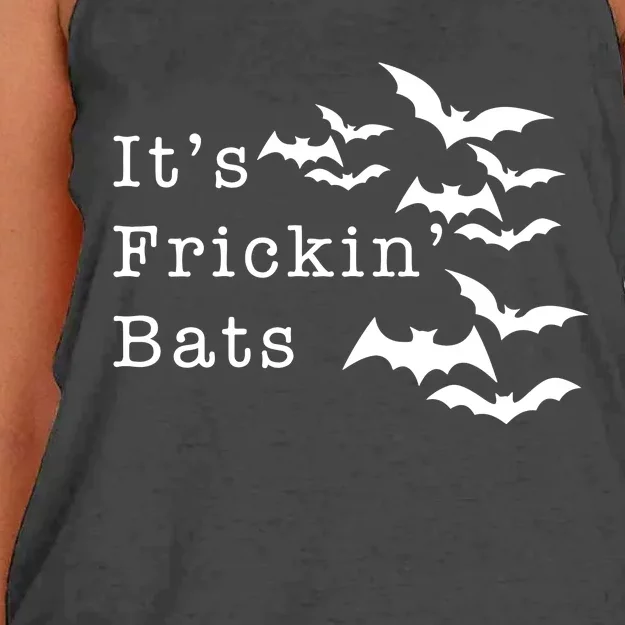 ItS Frickin Bats Halloween Women's Knotted Racerback Tank