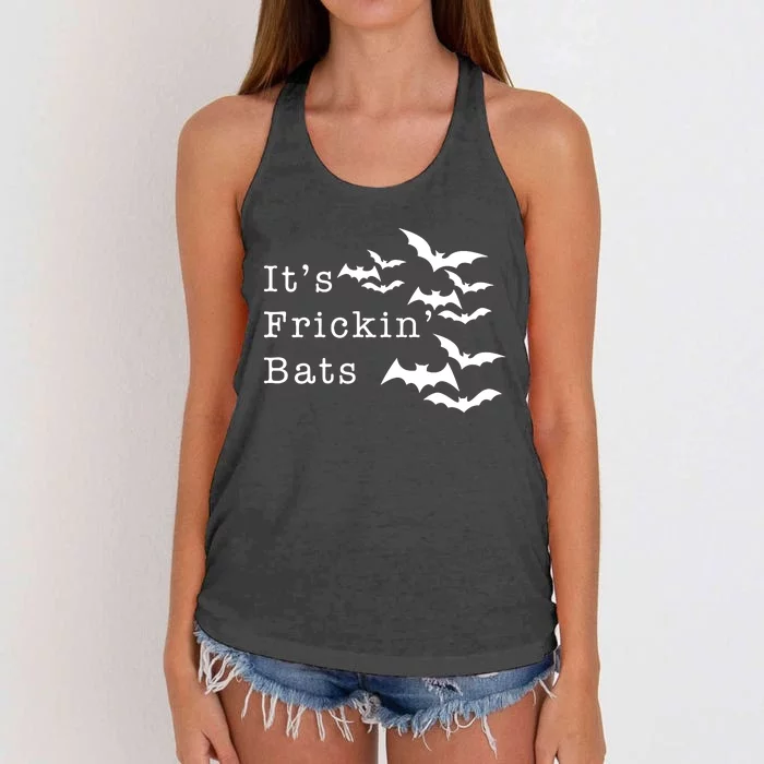 ItS Frickin Bats Halloween Women's Knotted Racerback Tank