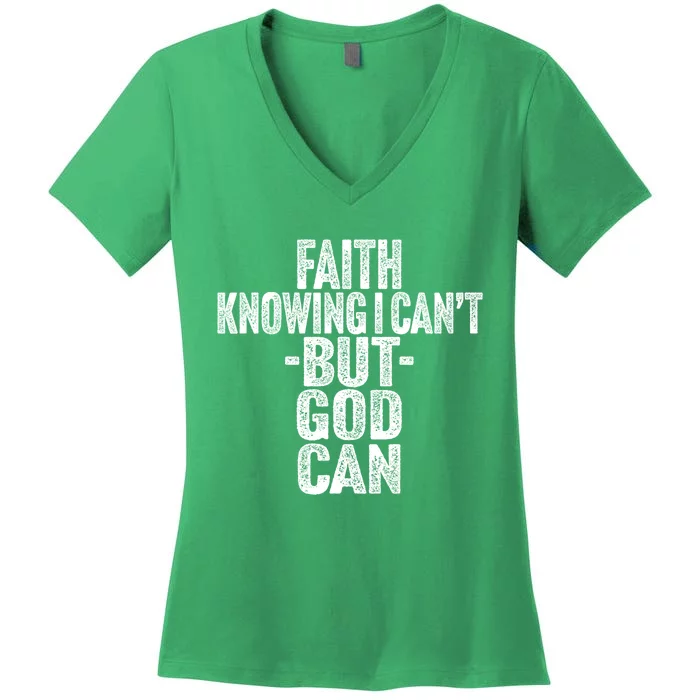 Inspirational Faith Based Religious Spiritual Women's V-Neck T-Shirt