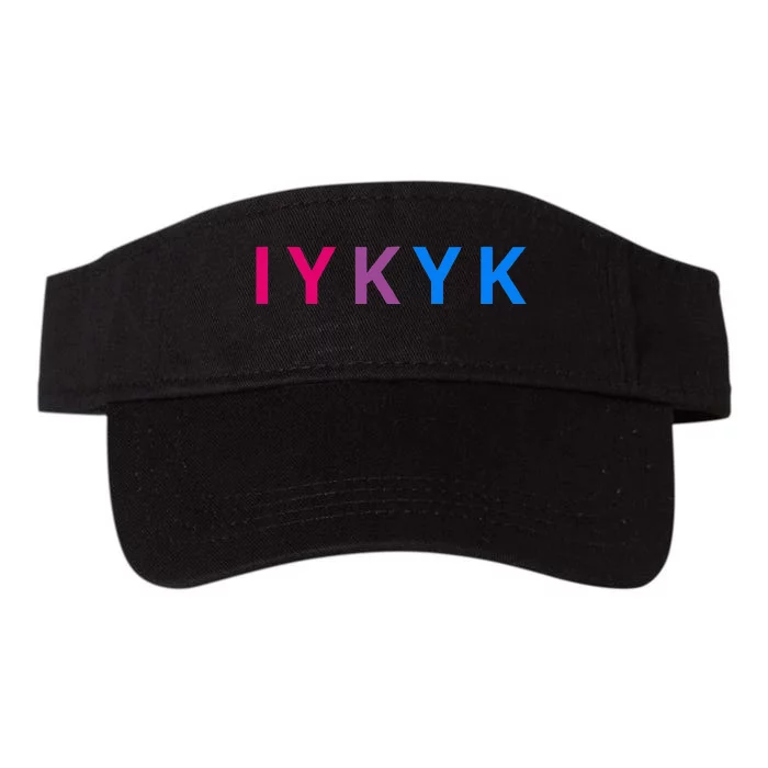 Iykyk Funny Bisexual Lgbtq Pride Subtle Lgbt Bi I Y K Y K Valucap Bio-Washed Visor