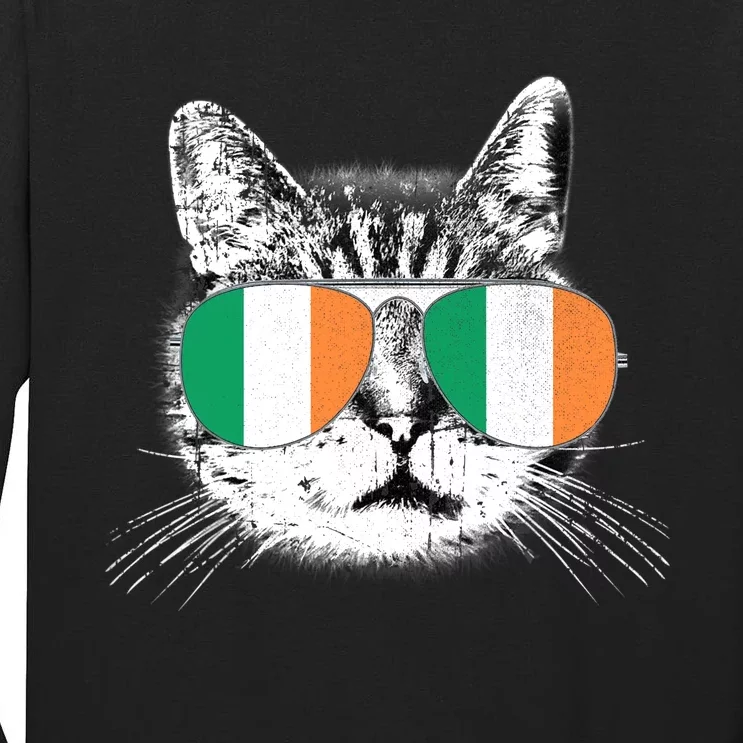 Irish Flag Cat T St. Patrick's Day Catrick's Cattys Tall Long Sleeve T-Shirt