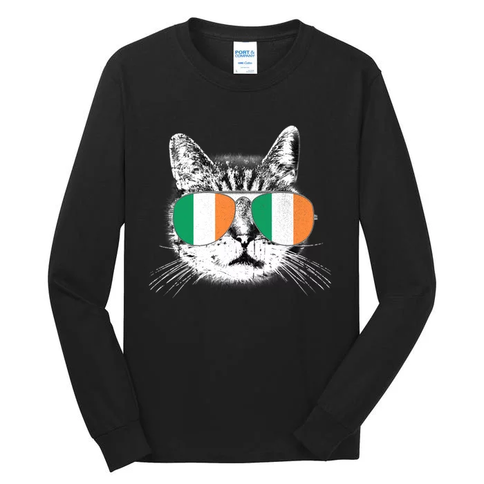 Irish Flag Cat T St. Patrick's Day Catrick's Cattys Tall Long Sleeve T-Shirt