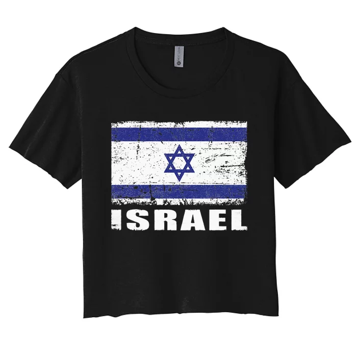 Isreal Flag Country Flag Isreal Women's Crop Top Tee