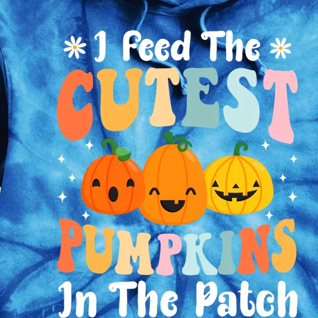 I Feed Cutest Pumpkins In The Patch Lunch Lady Halloween Gift Tie Dye Hoodie