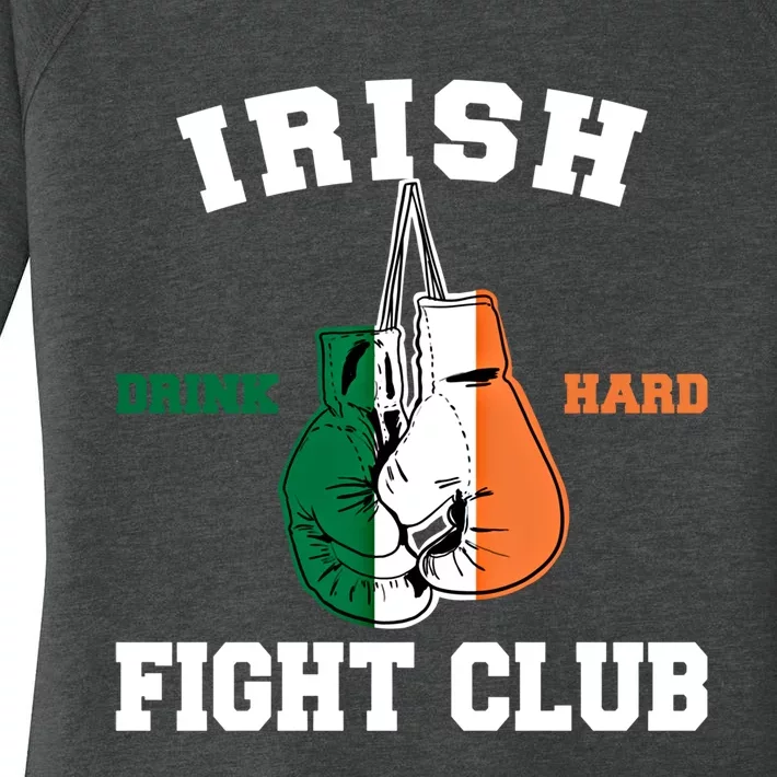 Irish Fight Club Funny Irish Boxing Gift Women's Perfect Tri Tunic Long Sleeve Shirt