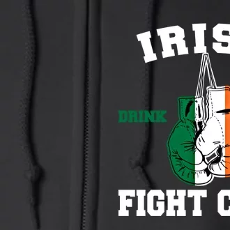 Irish Fight Club Funny Irish Boxing Gift Full Zip Hoodie