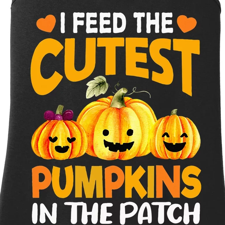 I Feed Cutest Pumpkins In The Patch Lunch Lady Thanksgiving Ladies Essential Tank