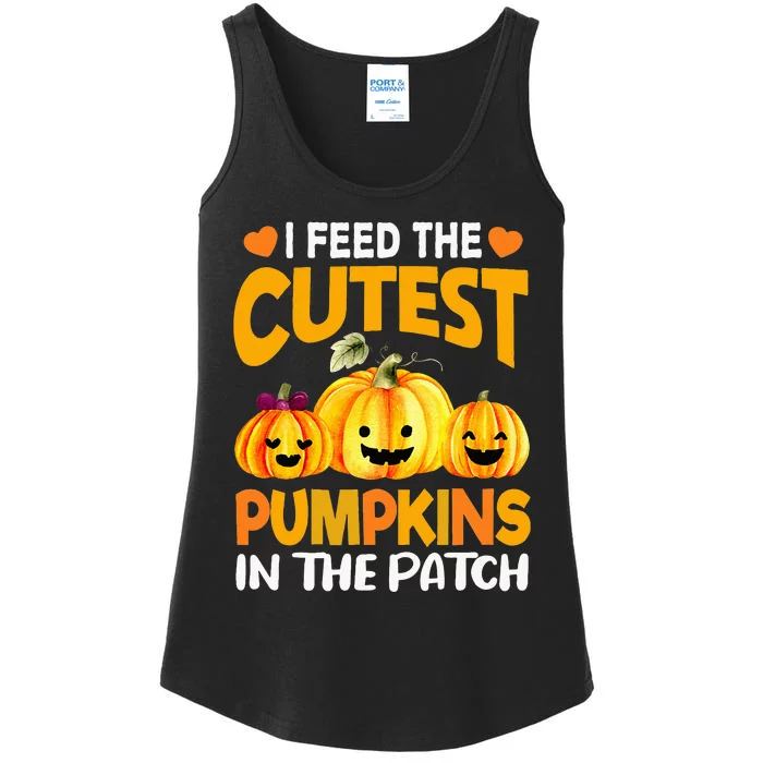 I Feed Cutest Pumpkins In The Patch Lunch Lady Thanksgiving Ladies Essential Tank