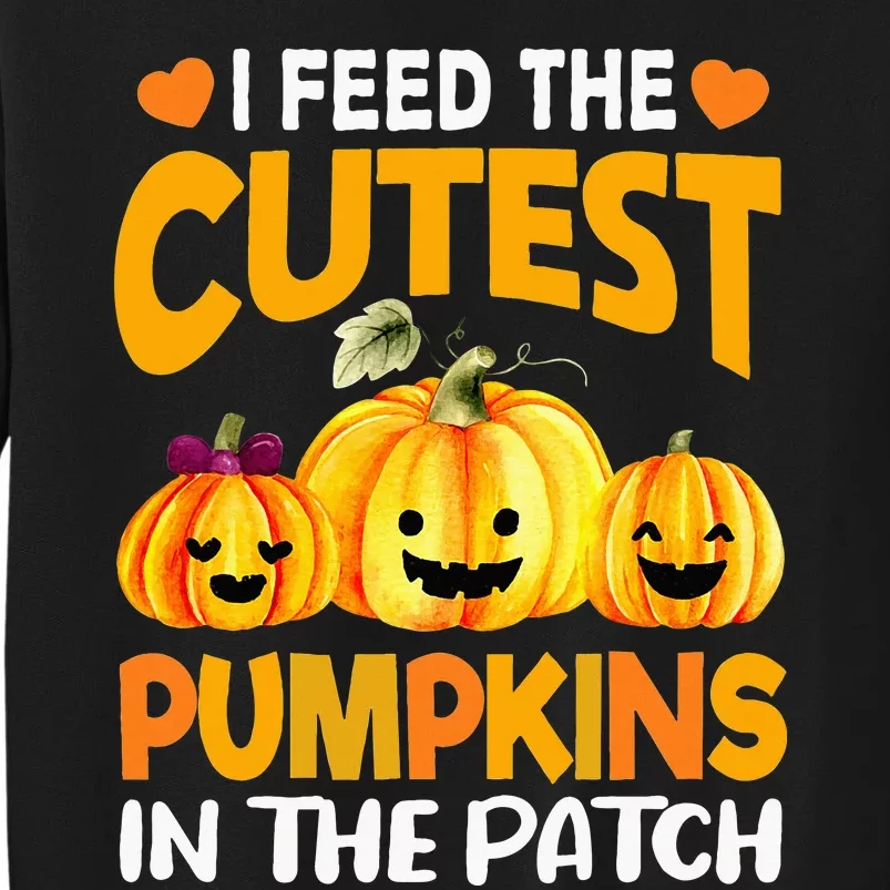 I Feed Cutest Pumpkins In The Patch Lunch Lady Thanksgiving Tall Sweatshirt