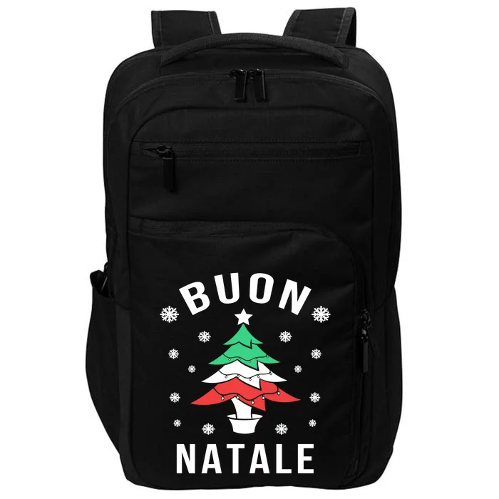 Italian Flag Christmas Tree Buon Natale Gift Impact Tech Backpack