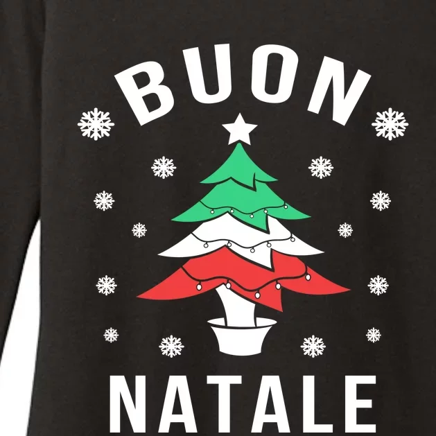 Italian Flag Christmas Tree Buon Natale Gift Womens CVC Long Sleeve Shirt