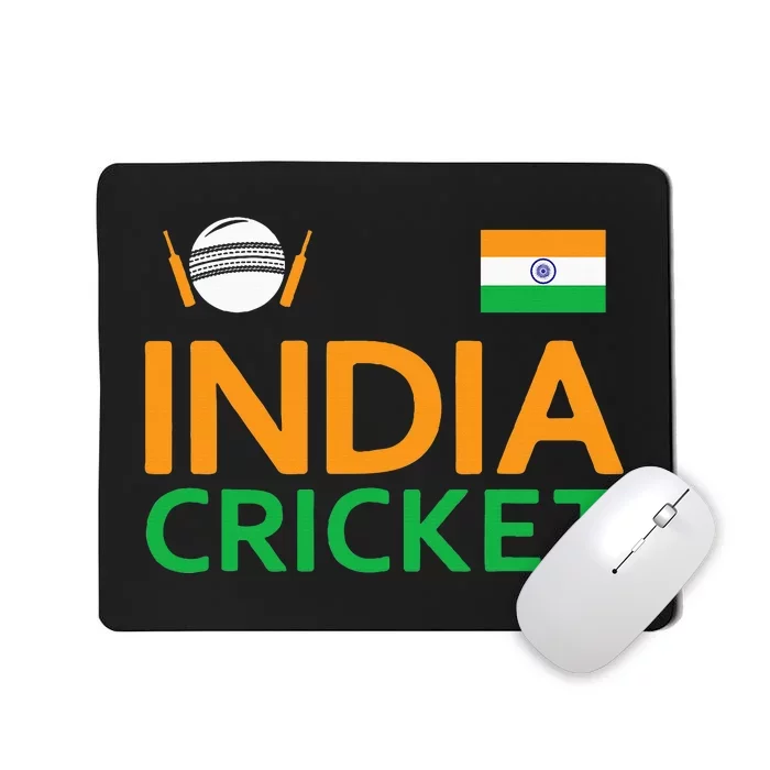 Indian Flag Cricket Player Sports Fan Mousepad