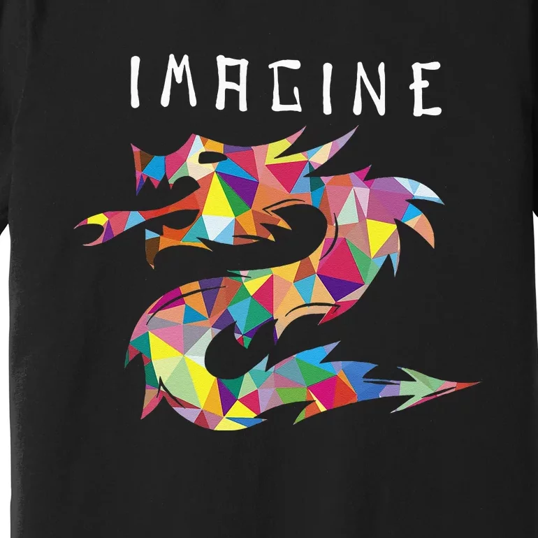 Imagine Fantasy Dragon Tattoo Style Premium T-Shirt