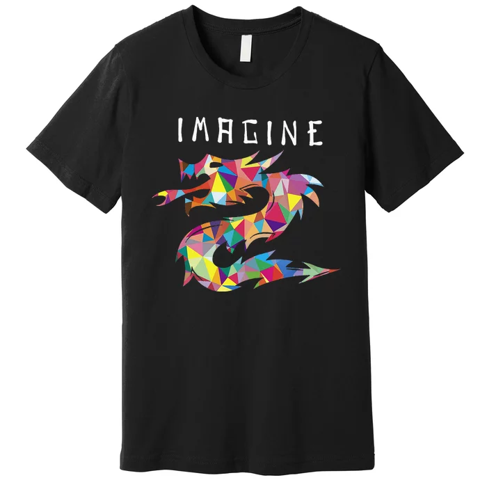 Imagine Fantasy Dragon Tattoo Style Premium T-Shirt