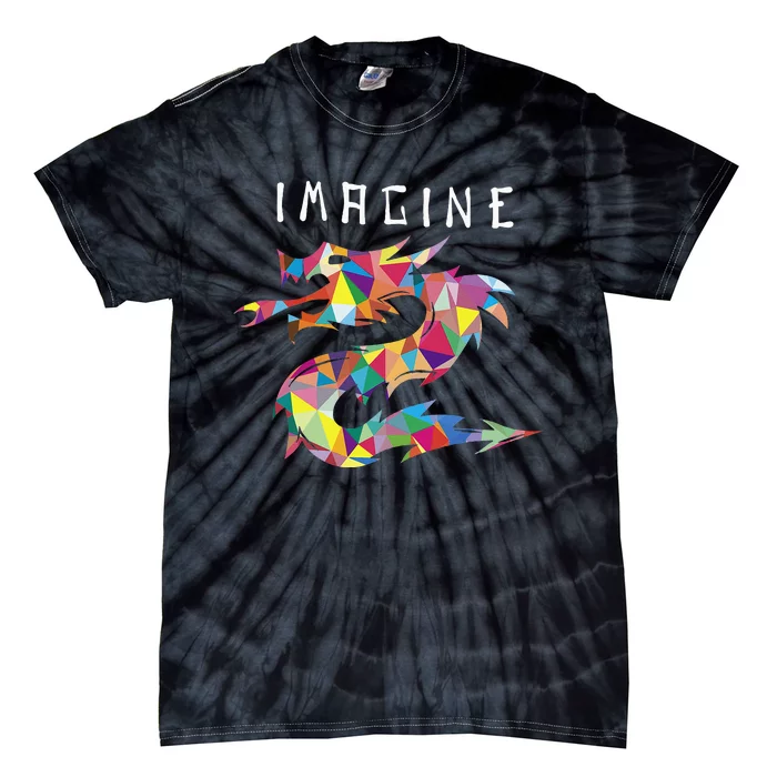 Imagine Fantasy Dragon Tattoo Style Tie-Dye T-Shirt