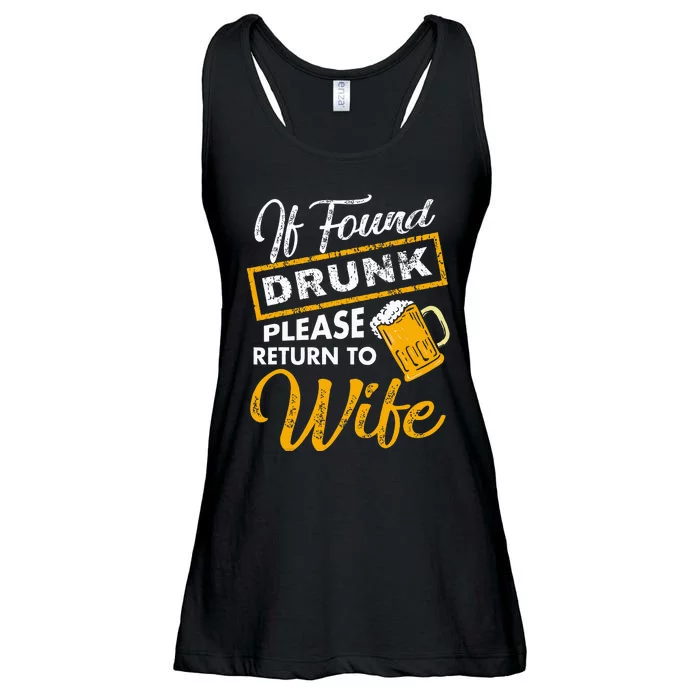 If Found Drunk Please Return To Wife Couples Apparel Ladies Essential Flowy Tank