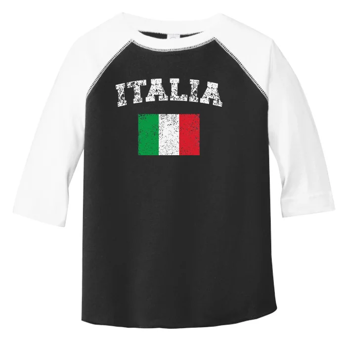 Italian Flag Distressed Flag Of Italy Italia Flag Toddler Fine Jersey T-Shirt