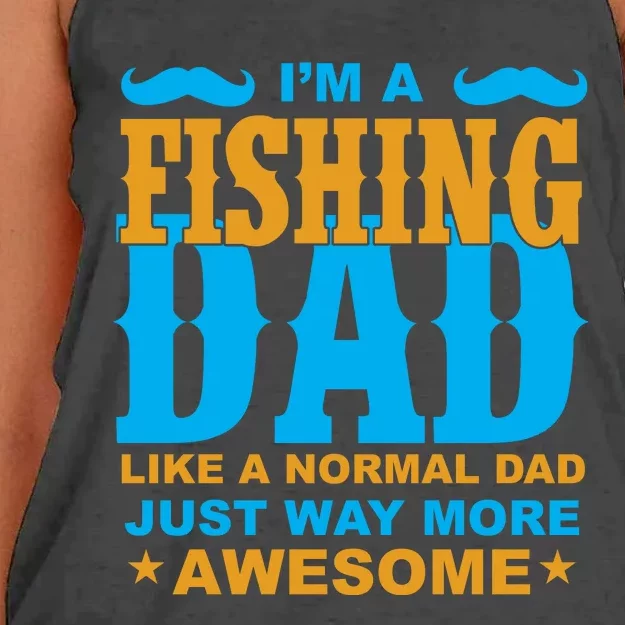 I'm Fishing Dad T Women's Knotted Racerback Tank