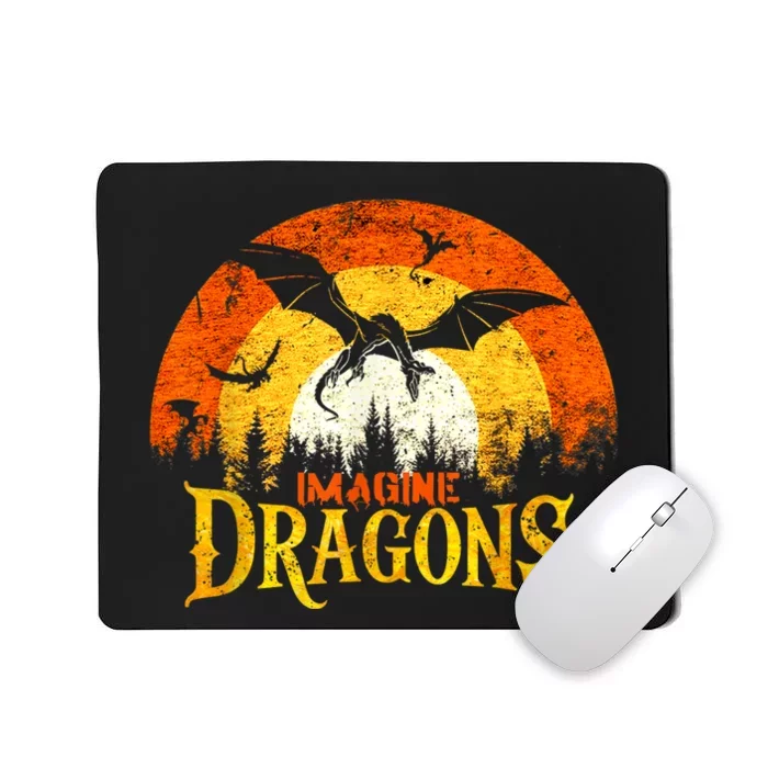 Imaginedragons Fantasy Dragon Magical And Mythical Kawaii Mousepad