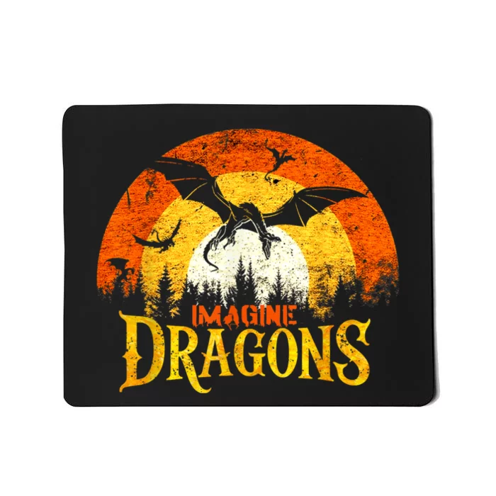 Imaginedragons Fantasy Dragon Magical And Mythical Kawaii Mousepad