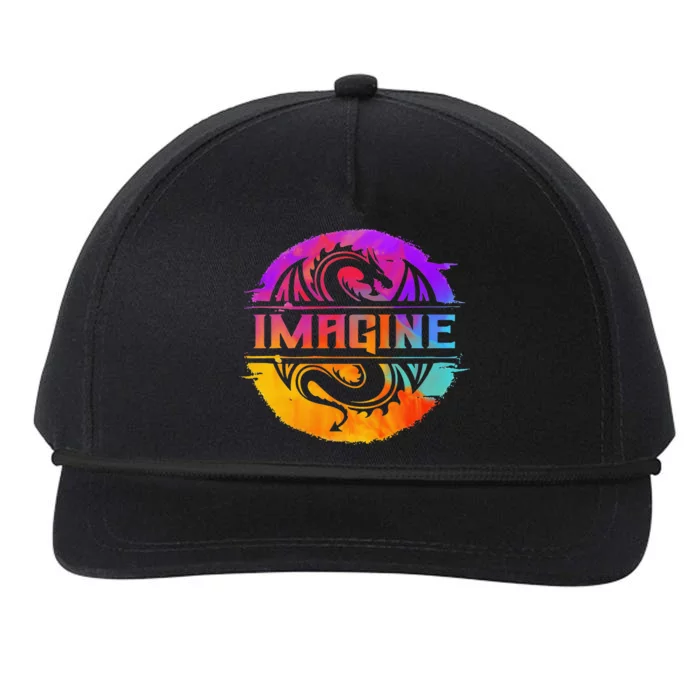 Imagine Fantasy Dragon Retro Tribal animal Snapback Five-Panel Rope Hat