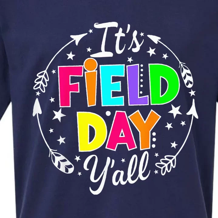 ItS Field Day YAll Funny Teacher Happy Field Day 2024 Sueded Cloud Jersey T-Shirt