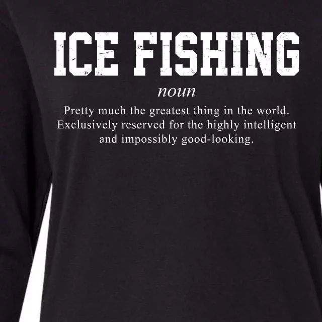 Ice Fishing Definition Funny Gift Womens Cotton Relaxed Long Sleeve T-Shirt