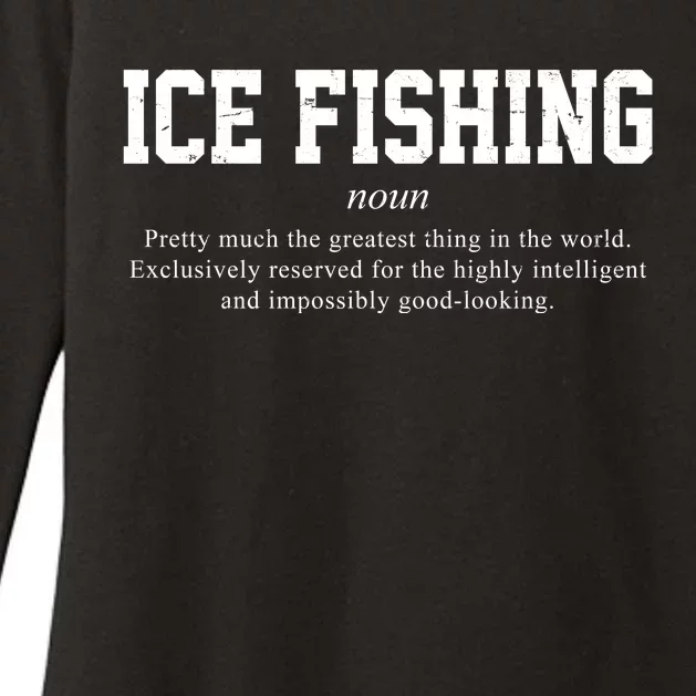 Ice Fishing Definition Funny Gift Womens CVC Long Sleeve Shirt