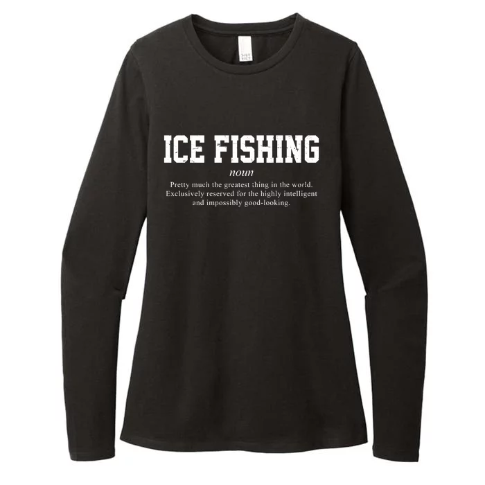 Ice Fishing Definition Funny Gift Womens CVC Long Sleeve Shirt