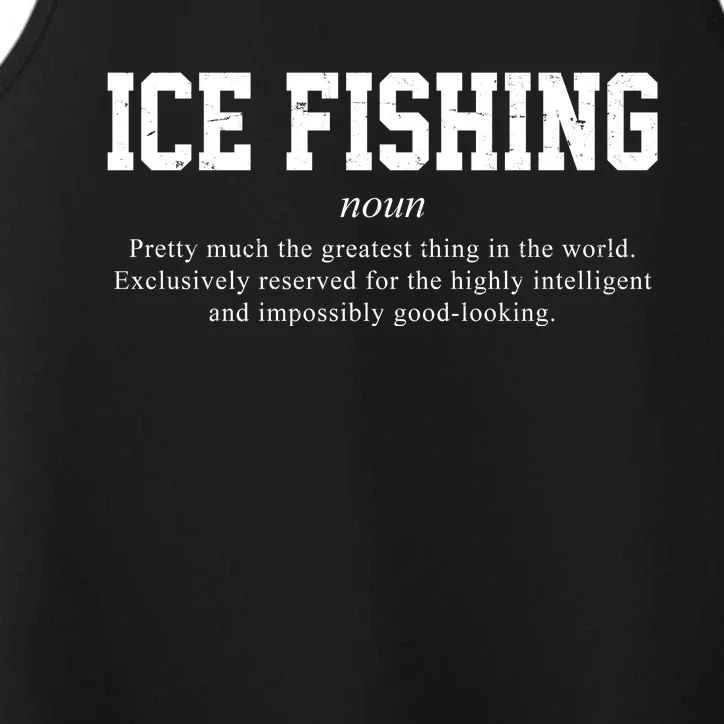 Ice Fishing Definition Funny Gift Performance Tank