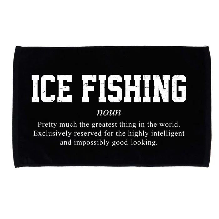 Ice Fishing Definition Funny Gift Microfiber Hand Towel