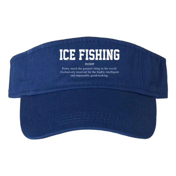 Ice Fishing Definition Funny Gift Valucap Bio-Washed Visor