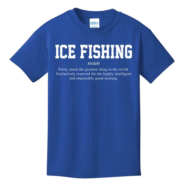 Ice Fishing Definition Funny Gift Kids T-Shirt