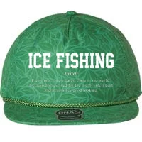 Ice Fishing Definition Funny Gift Flat Bill Trucker Hat